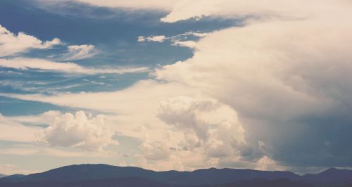 sky clouds mountains