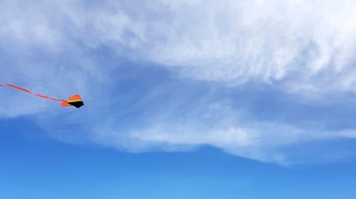 sky blue sky with clouds kite