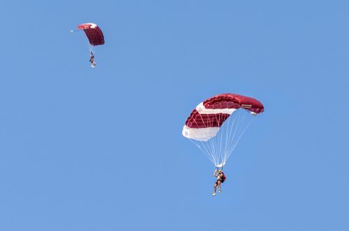 sky diving sport parachute