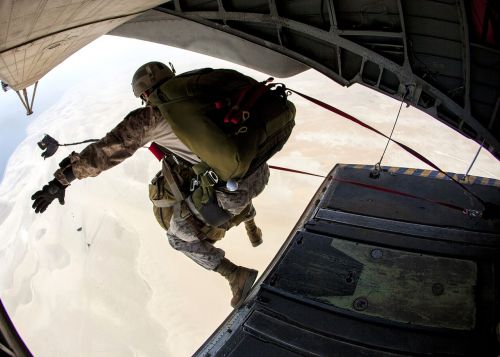 skydiving jump marine