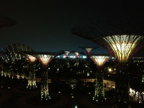 skyline singapore night