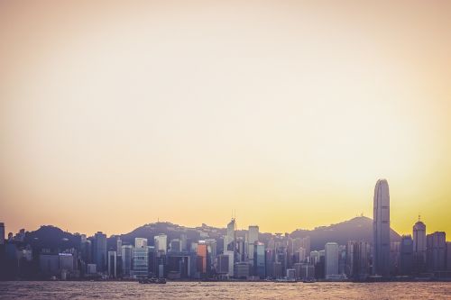 skyline cityscape hong kong