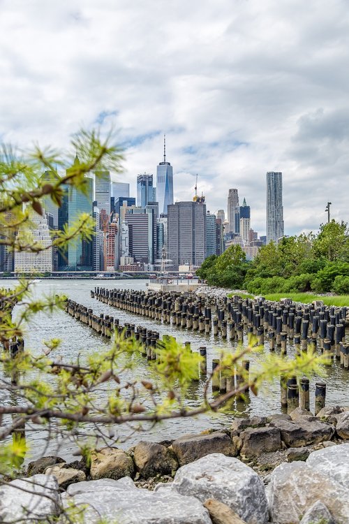 skyline  city  pier