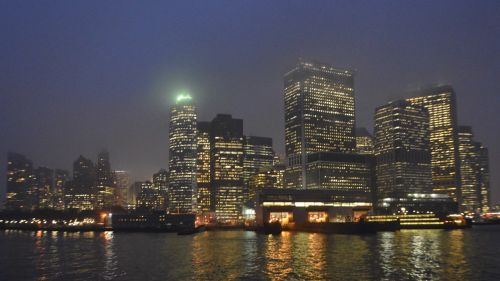 skyline night cityscape