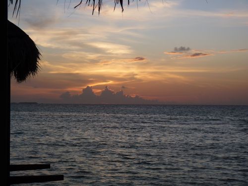 skyline ocean dusk