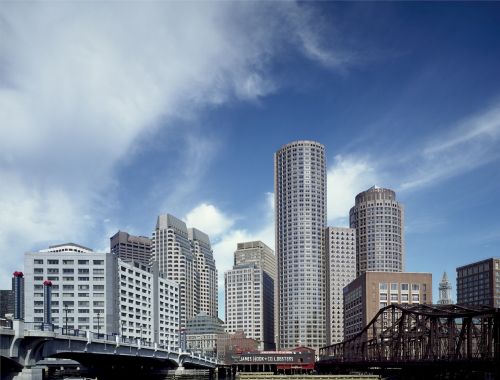 skyline boston city urban