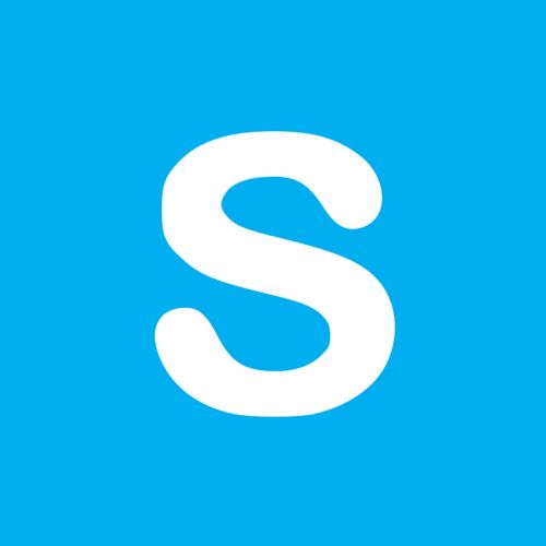 skype light blue logo