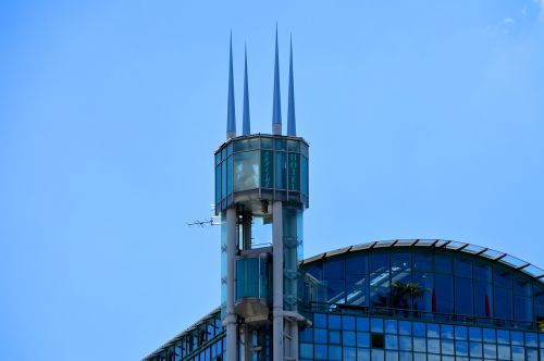 skyscraper elevator city
