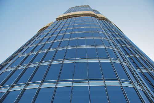 skyscraper building glass front