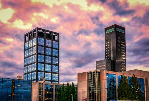 skyscraper office glass