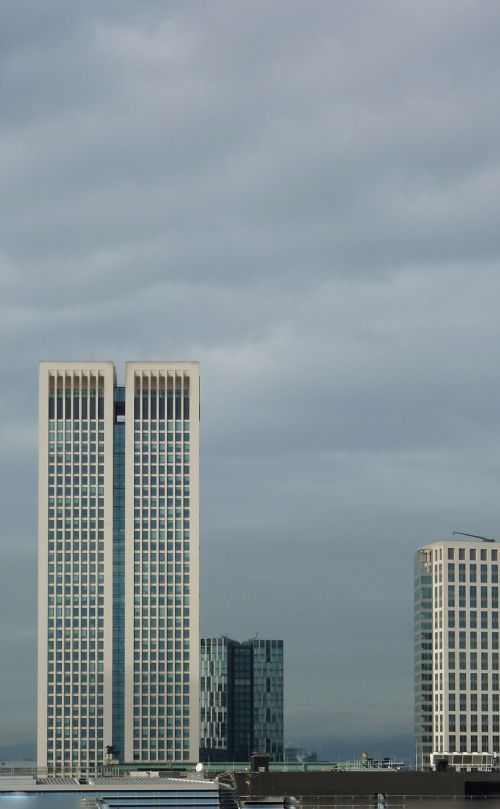 skyscraper glass facade building