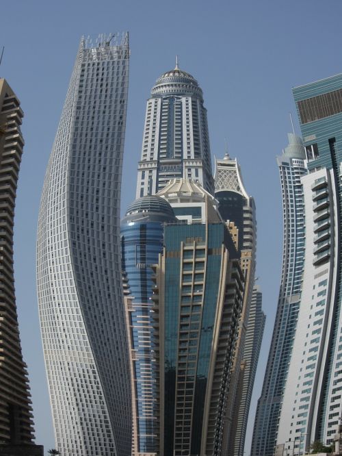 skyscraper sky blue