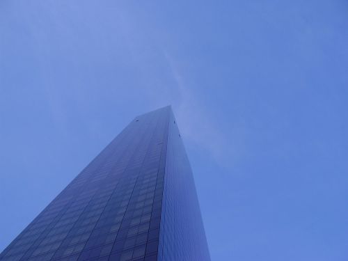 skyscraper blue sky