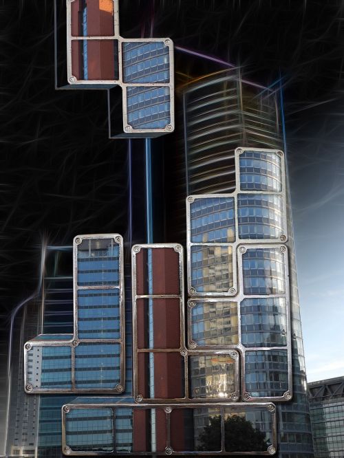 skyscraper tetris illusion