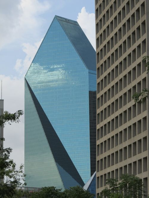 skyscrapers glass facade windows