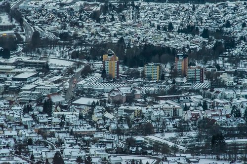 skyscrapers  city  winter