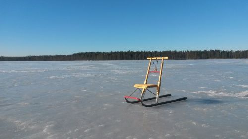 sledge lake winter