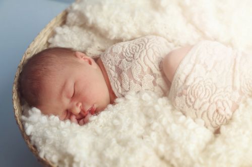 sleeping newborn baby