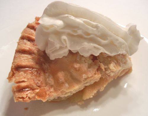 sliced pie whipped cream pastry
