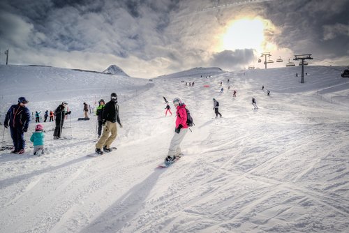 slope  ski  snowboard
