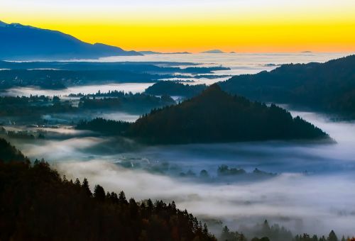 slovenia sunrise dawn