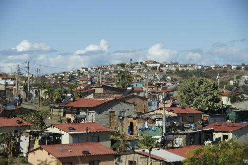 slum huts poverty