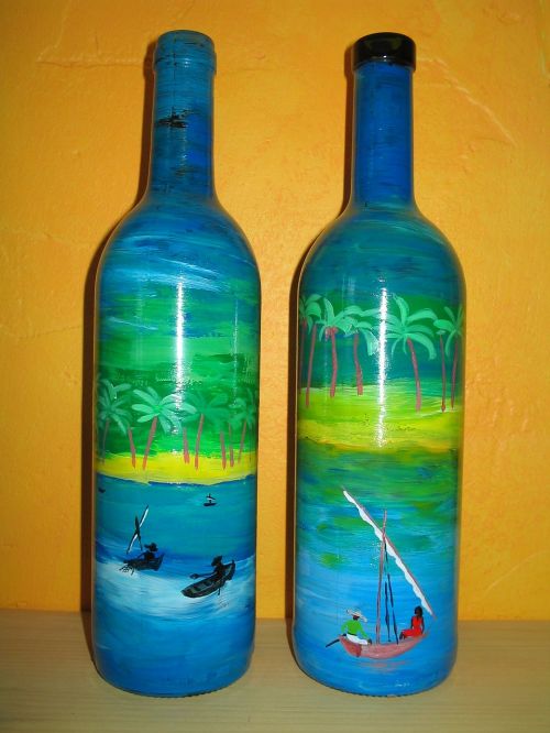 small business bottle painting