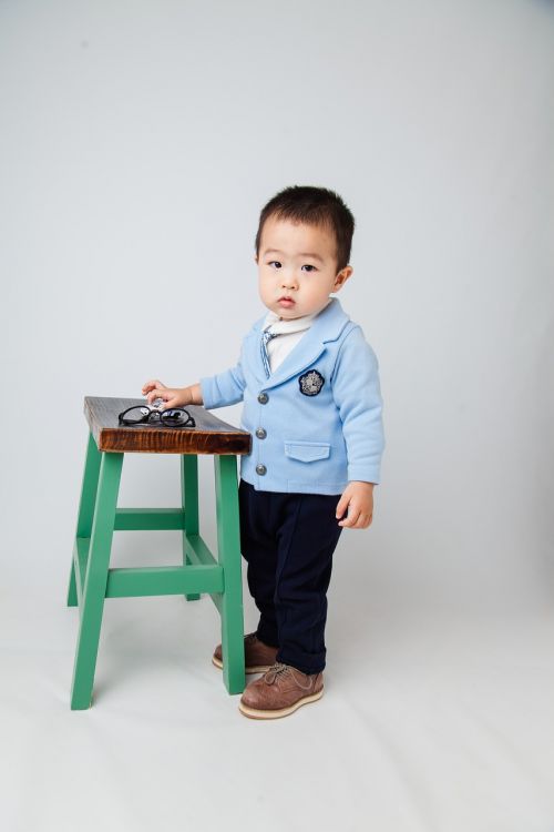 small dudes boy boy with stool