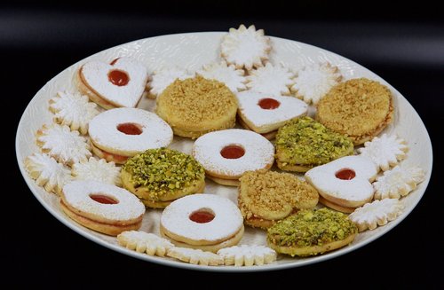 small shortbread  cookies  pastries