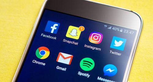 smartphone screen social media
