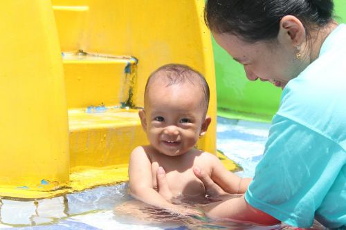 smile swimming happy