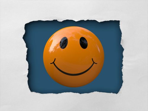 smiley orange ball