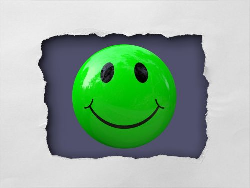smiley green ball