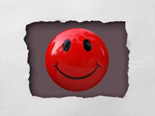 smiley red ball