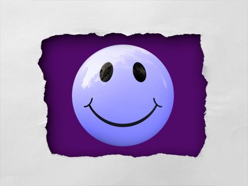 smiley lilac ball