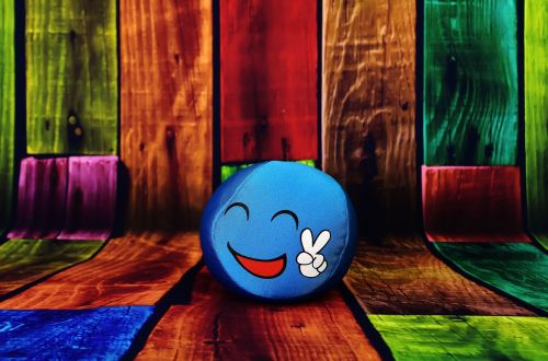 smiley funny blue