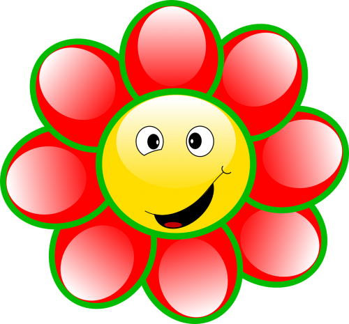 smiley flower face