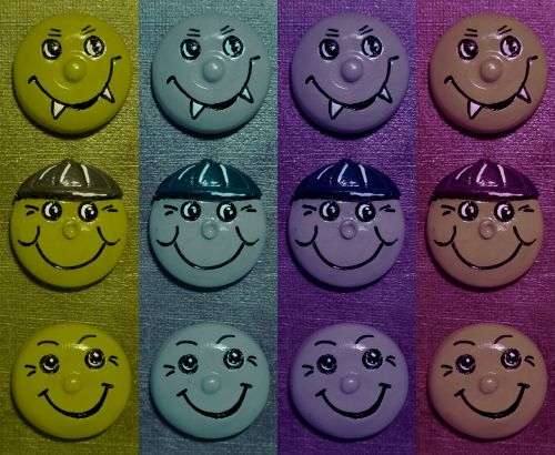 smilies funny color