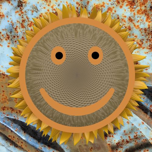 Smiling Sunflower Grunge