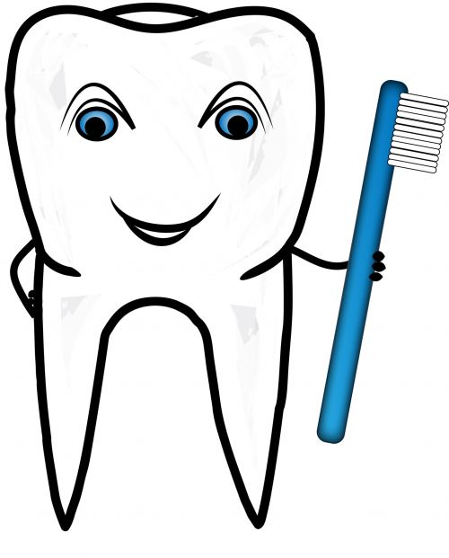 Smiling Tooth With Toothbrush