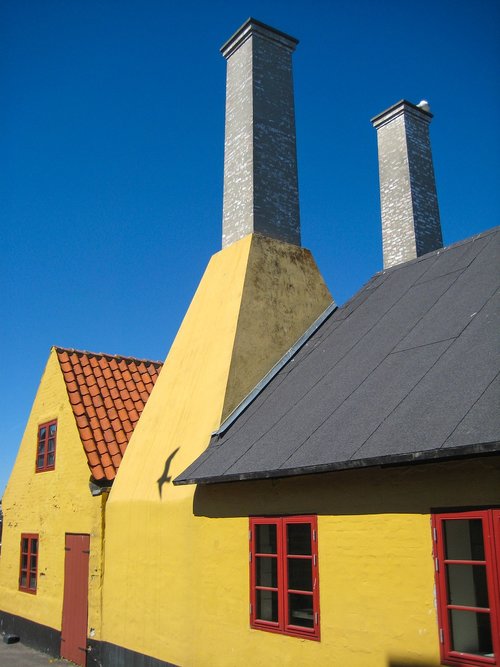 smokehouse  fisherman's house  chimneys