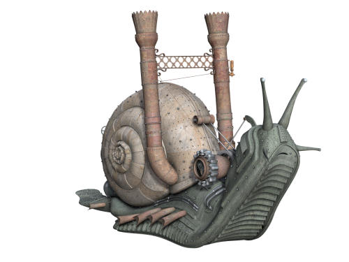 snail fantasy steam pank