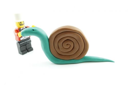snail plasticine lego