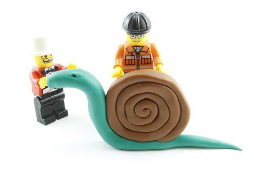 snail plasticine lego