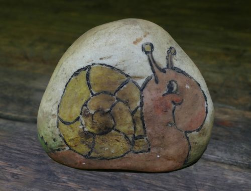 snail graphic pebble