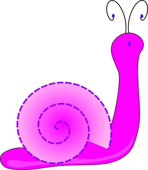 snail purple crawling