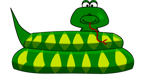 snake cartoon green