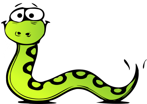 snake green cartoon