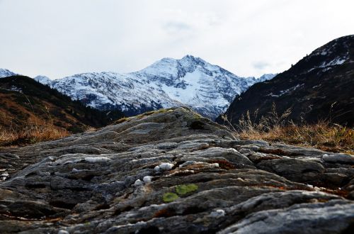 snow alps sky