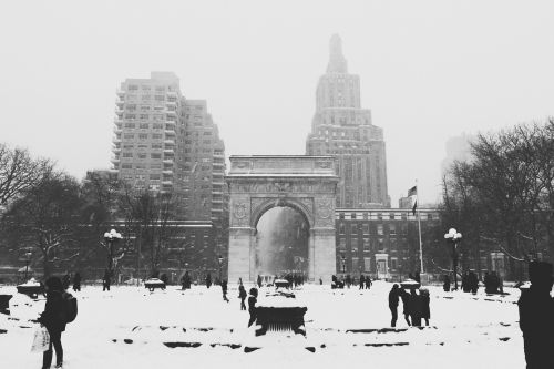 snow architecture buildings